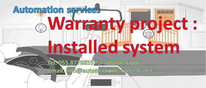Warranty project on installed system